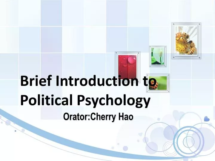 brief introduction to political psychology