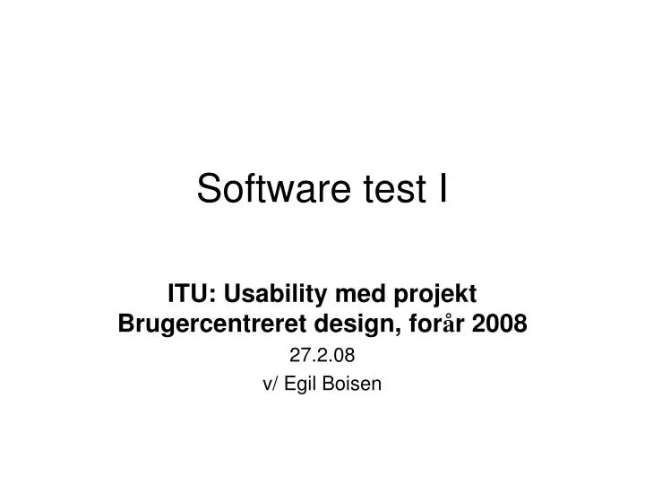 software test i