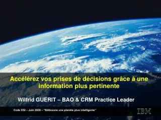 Wilfrid GUERIT – BAO &amp; CRM Practice Leader