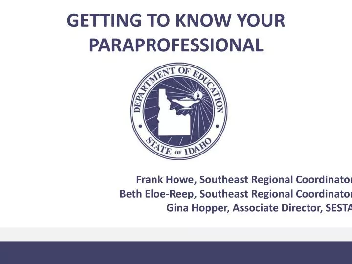 getting to know your paraprofessional
