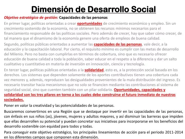 d imensi n de desarrollo social