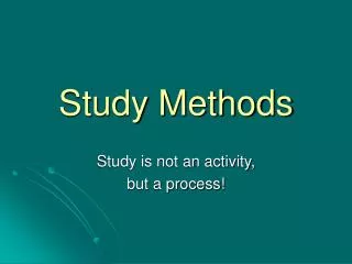 Study Methods