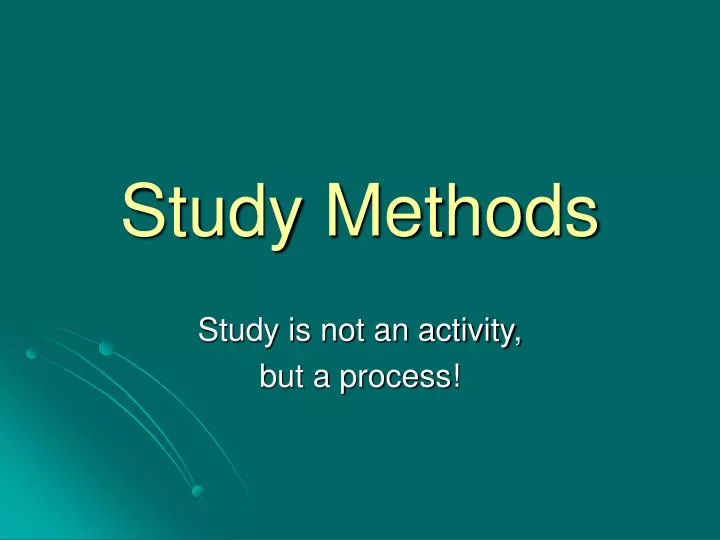 study methods