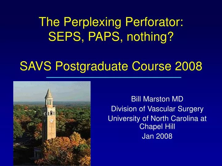 the perplexing perforator seps paps nothing savs postgraduate course 2008