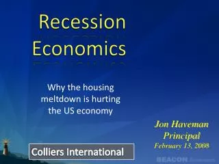Recession Economics
