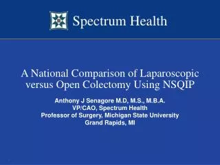 A National Comparison of Laparoscopic versus Open Colectomy Using NSQIP