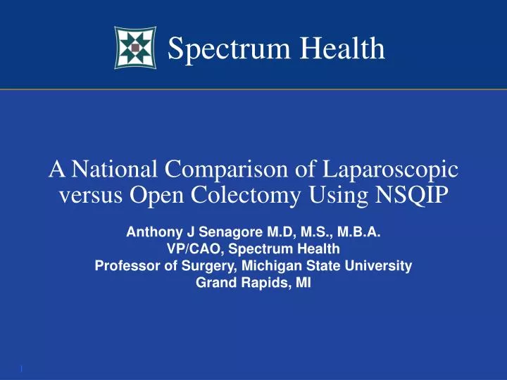 a national comparison of laparoscopic versus open colectomy using nsqip