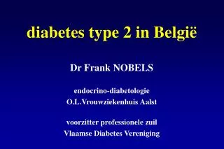 diabetes type 2 in België
