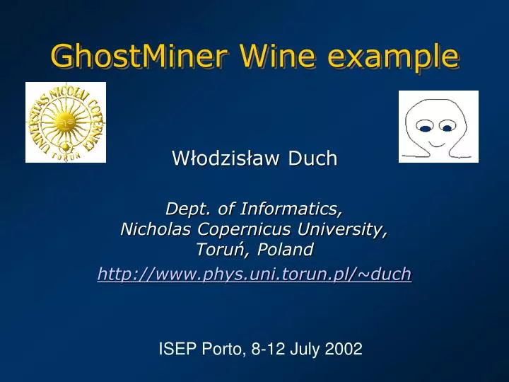 ghostminer wine example