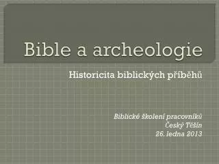 Bible a archeologie