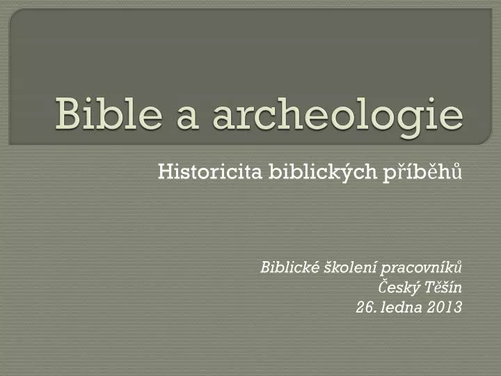 bible a archeologie