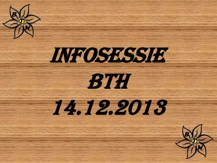 infosessie bth 14 12 2013