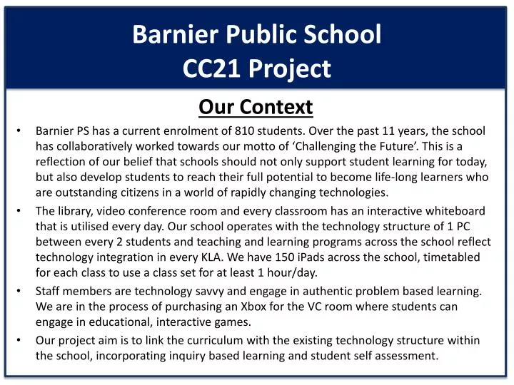 barnier public school cc21 project