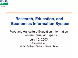 Research, Education, and Economics Information System