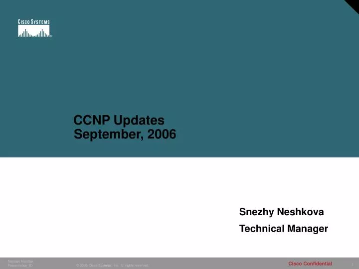 ccnp updates september 2006