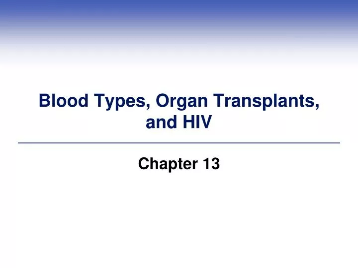 blood types organ transplants and hiv