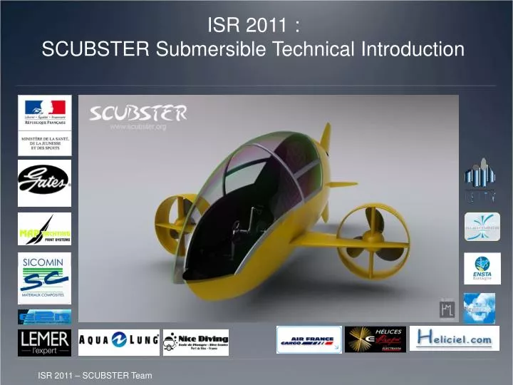 isr 2011 scubster submersible technical introduction