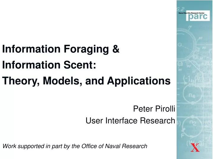 information foraging information scent theory models and applications
