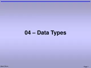 04 – Data Types