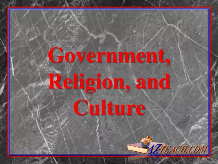 government religion and culture