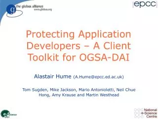 Protecting Application Developers – A Client Toolkit for OGSA-DAI