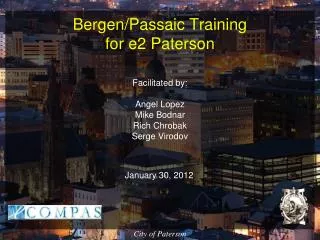 Bergen/Passaic Training for e2 Paterson