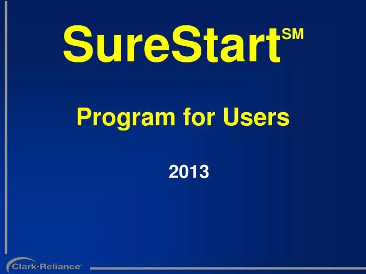 surestart sm program for users