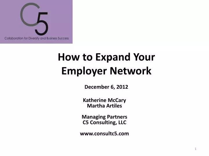 how to expand y our employer network december 6 2012