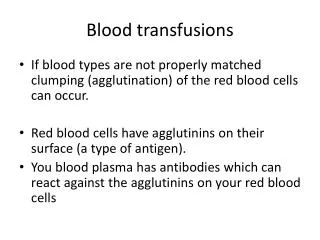 Blood transfusions