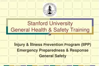 stanford university general health safety training