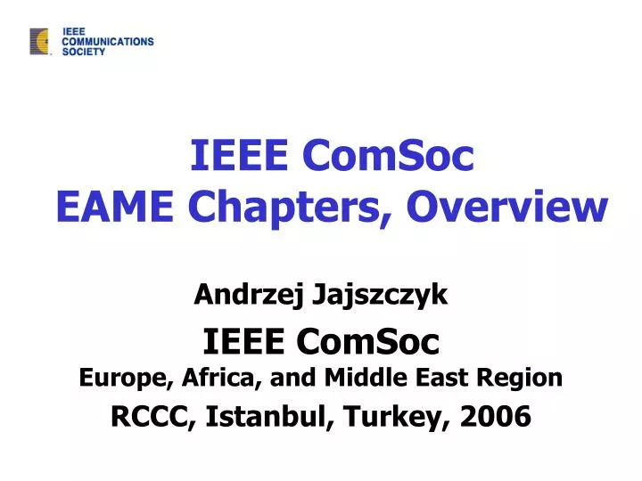 ieee comsoc eame chapters overview