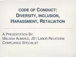Promoting a Safe and Inclusive Environment: Understanding Diversity, Harassment, and Compliance - slide 1