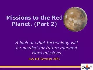 Missions to the Red Planet. (Part 2)