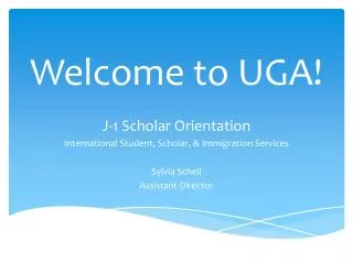 Welcome to UGA!