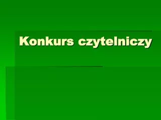 konkurs czytelniczy