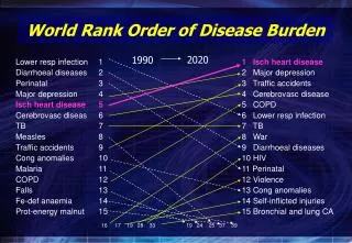 World Rank Order of Disease Burden