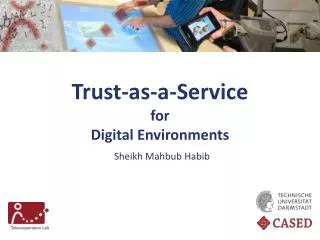 Trust-as-a-Service for Digital Environments