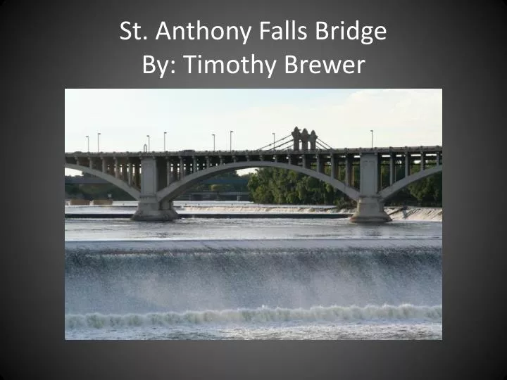 st anthony falls bridge by timothy brewer