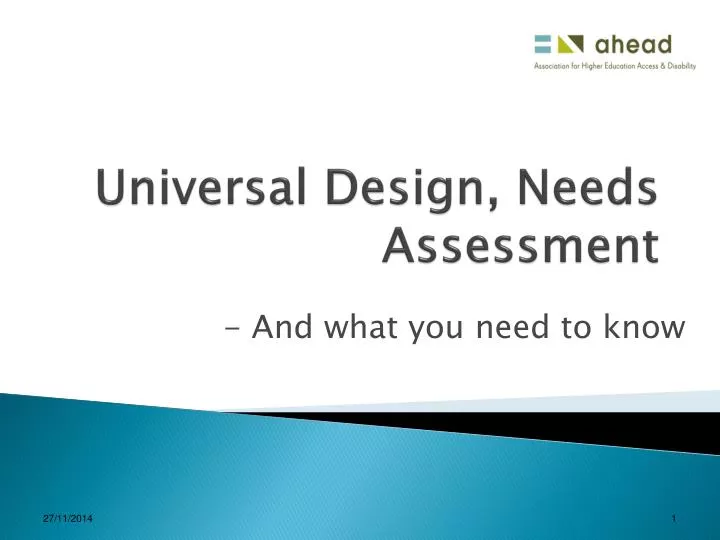 universal design needs assessment