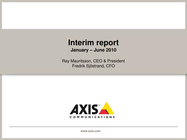 interim report january june 2010