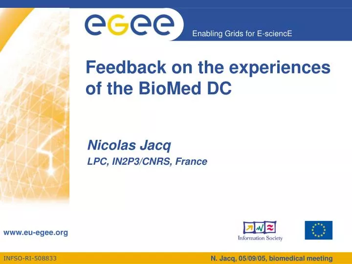 feedback on the experiences of the biomed dc