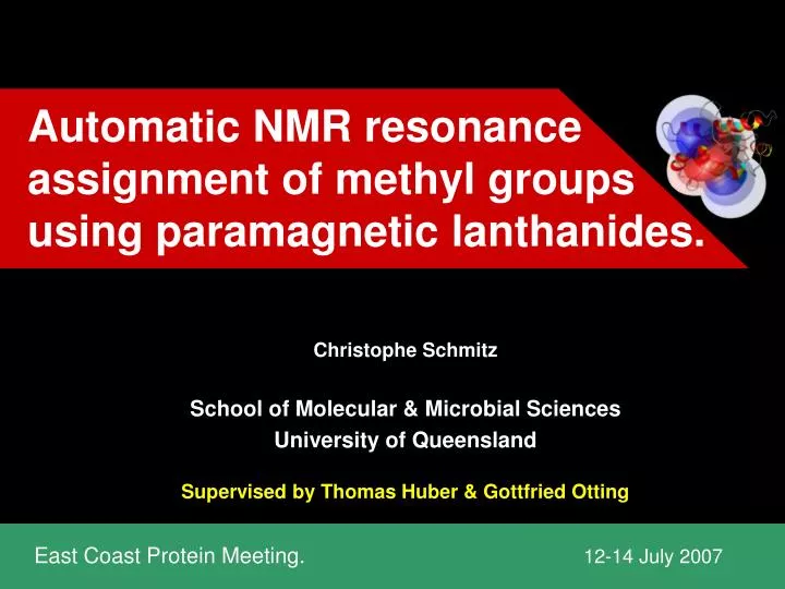automatic nmr resonance assignment of methyl groups using paramagnetic lanthanides