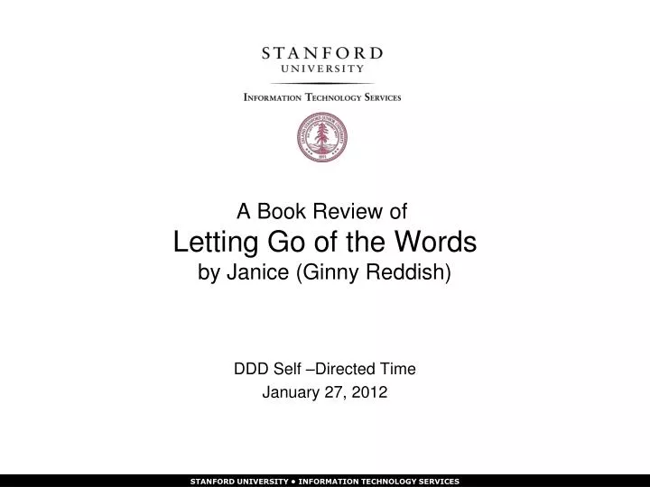 a book review of letting go of the words by janice ginny reddish