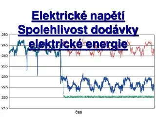 Elektrické napětí Spolehlivost dodávky elektrické energie