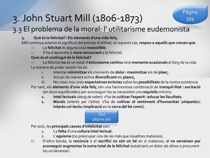 3 john stuart mill 1806 1873 3 3 el problema de la moral l utilitarisme eudemonista