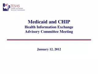 Medicaid and CHIP Health Information Exchange Advisory Committee Meeting