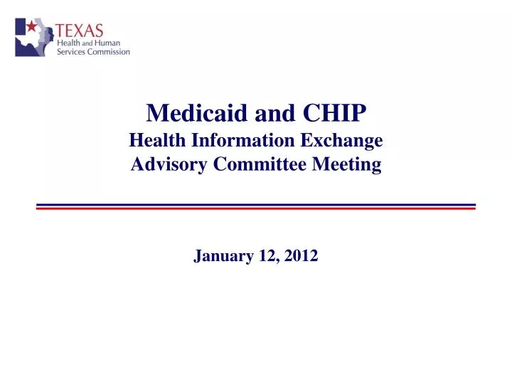 medicaid and chip health information exchange advisory committee meeting