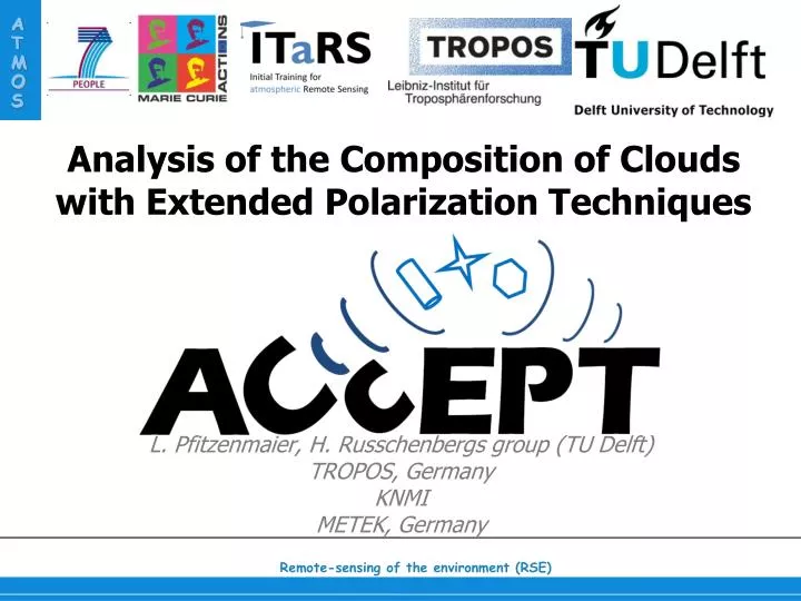 analysis of the composition of clouds with extended polarization techniques