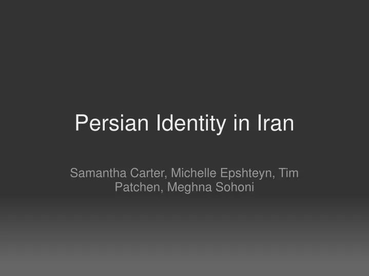 persian identity in iran