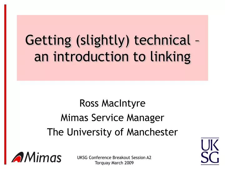 getting slightly technical an introduction to linking